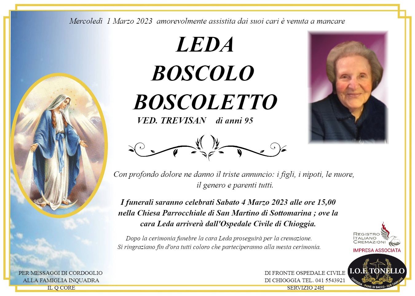 MANIFESTO LEDA BOSCOLO BOSCOLETTO