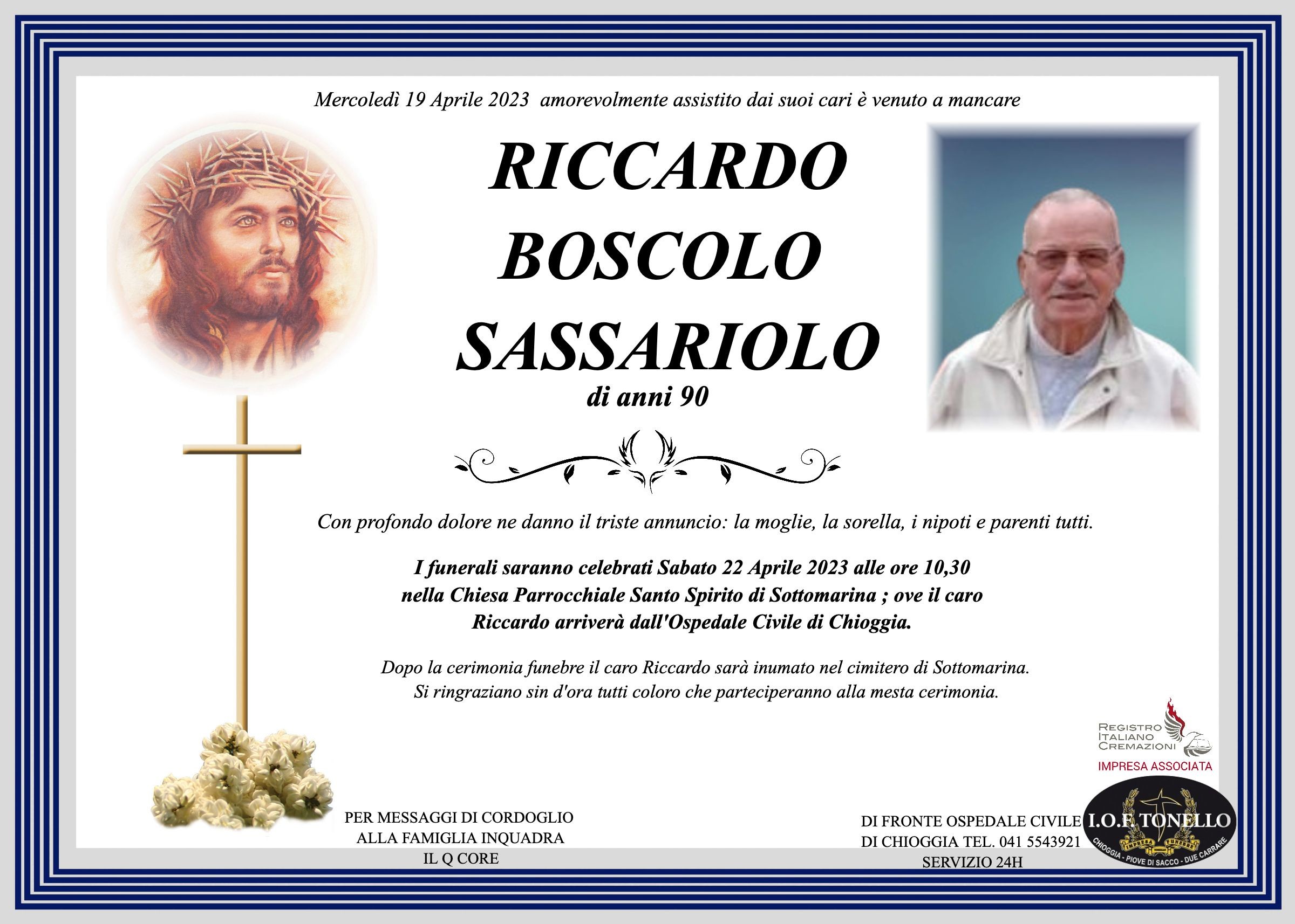 MANIFESTO RICCARDO BOSCOLO SASSARIOLO