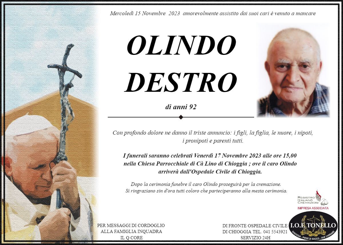MANIFESTO OLINDO DESTRO