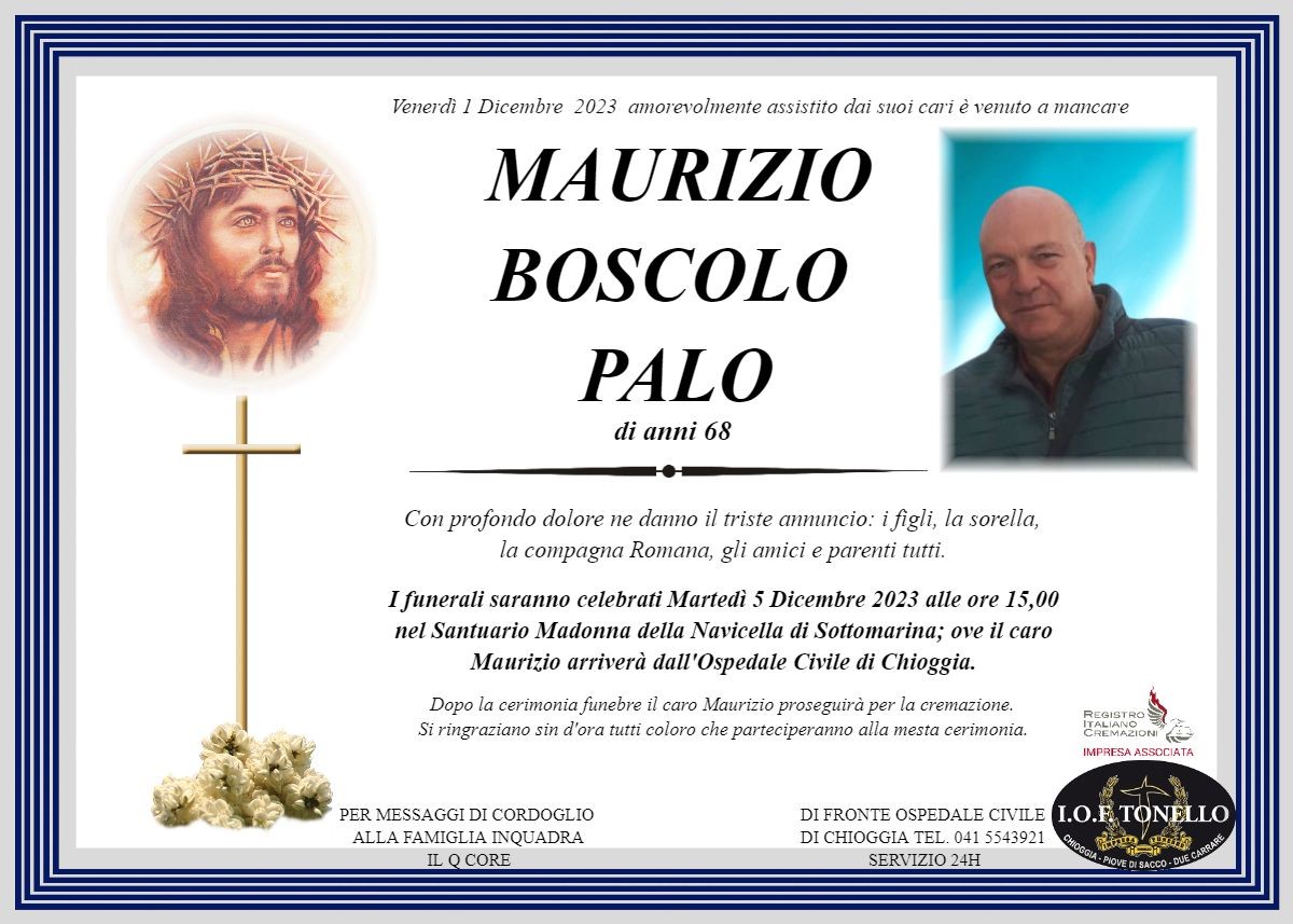 MANIFESTO MAURIZIO BOSCOLO PALO