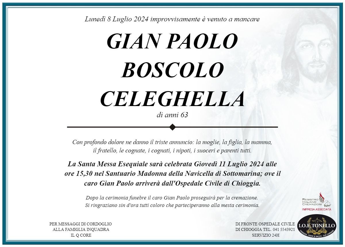 MANIFESTO GIAN PAOLO BOSCOLO CELEGHELLA