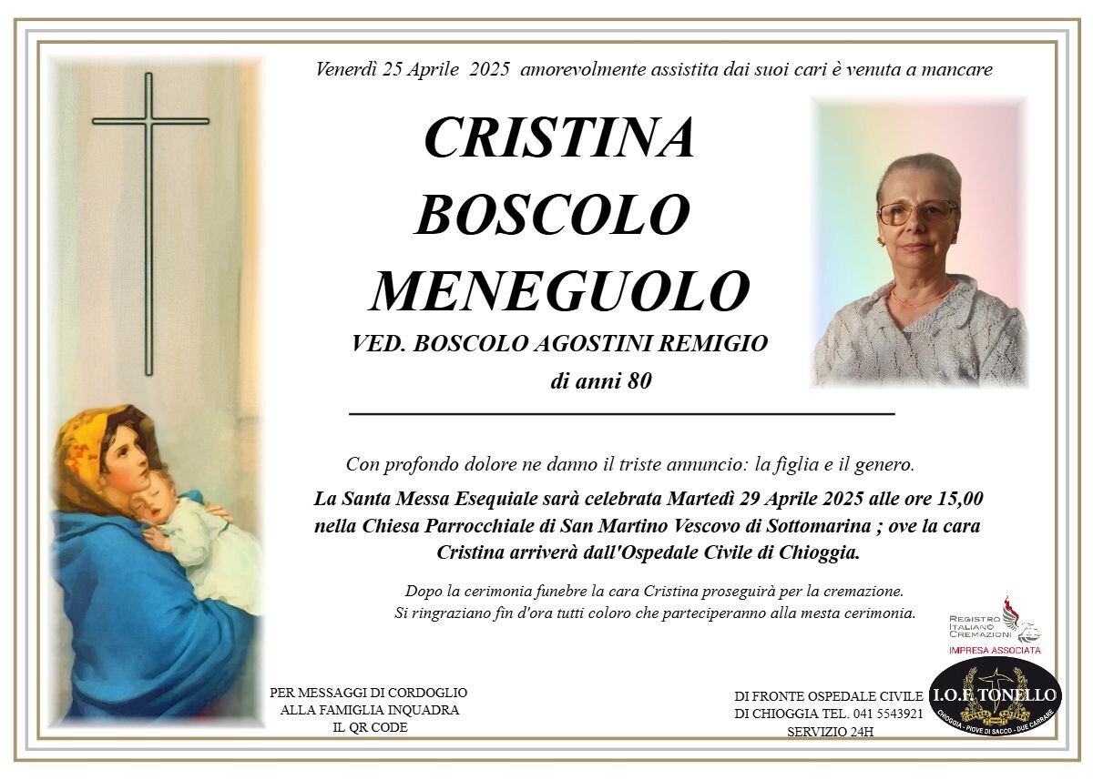 MANIFESTO CRISTINA BOSCOLO MENEGUOLO