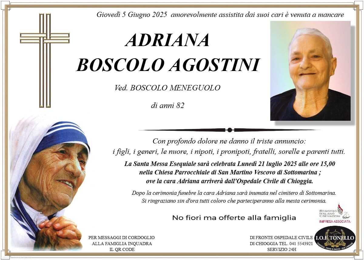 MANIFESTO ADRIANA BOSCOLO AGOSTINI