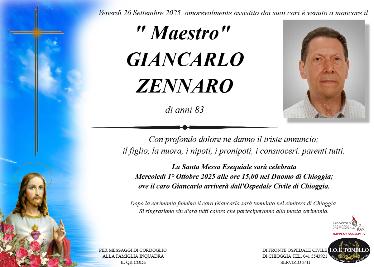 MANIFESTO GIANCARLO ZENNARO