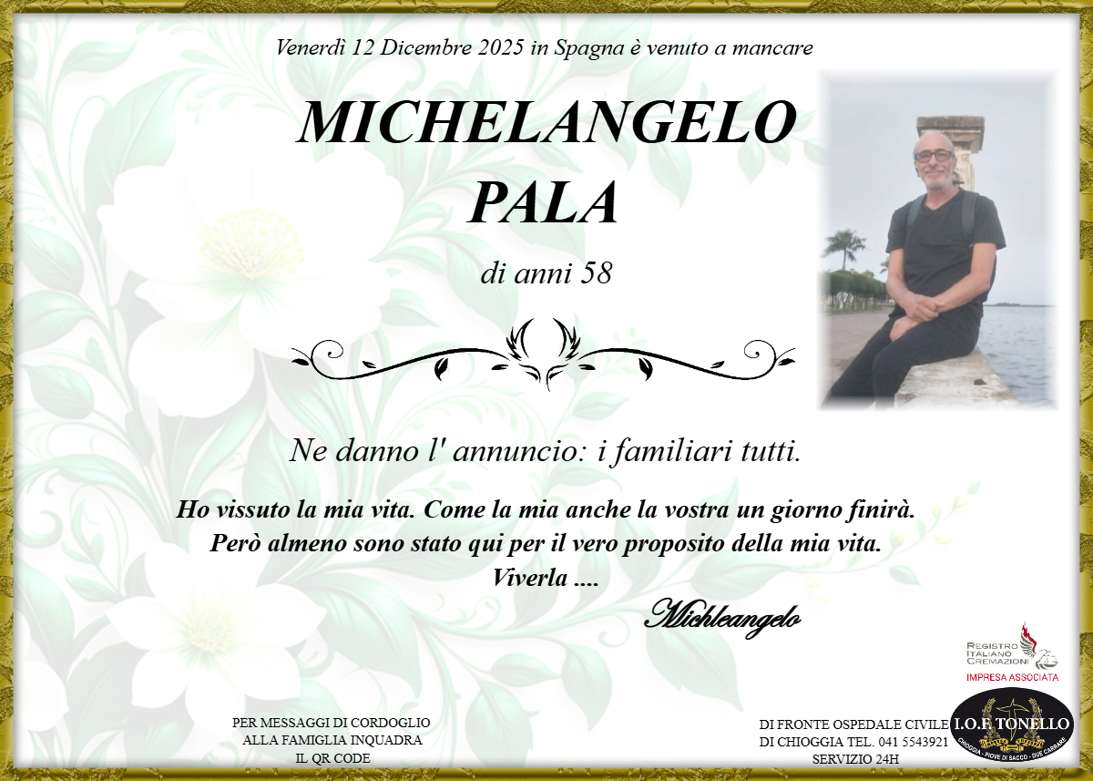 MANIFESTO MICHELANGELO PALA