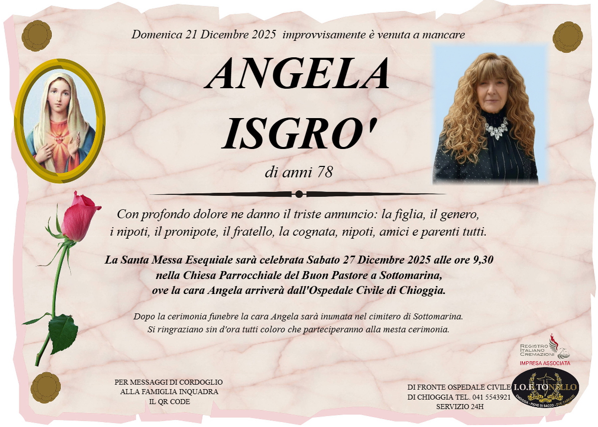 MANIFESTO ANGELA ISGRO'