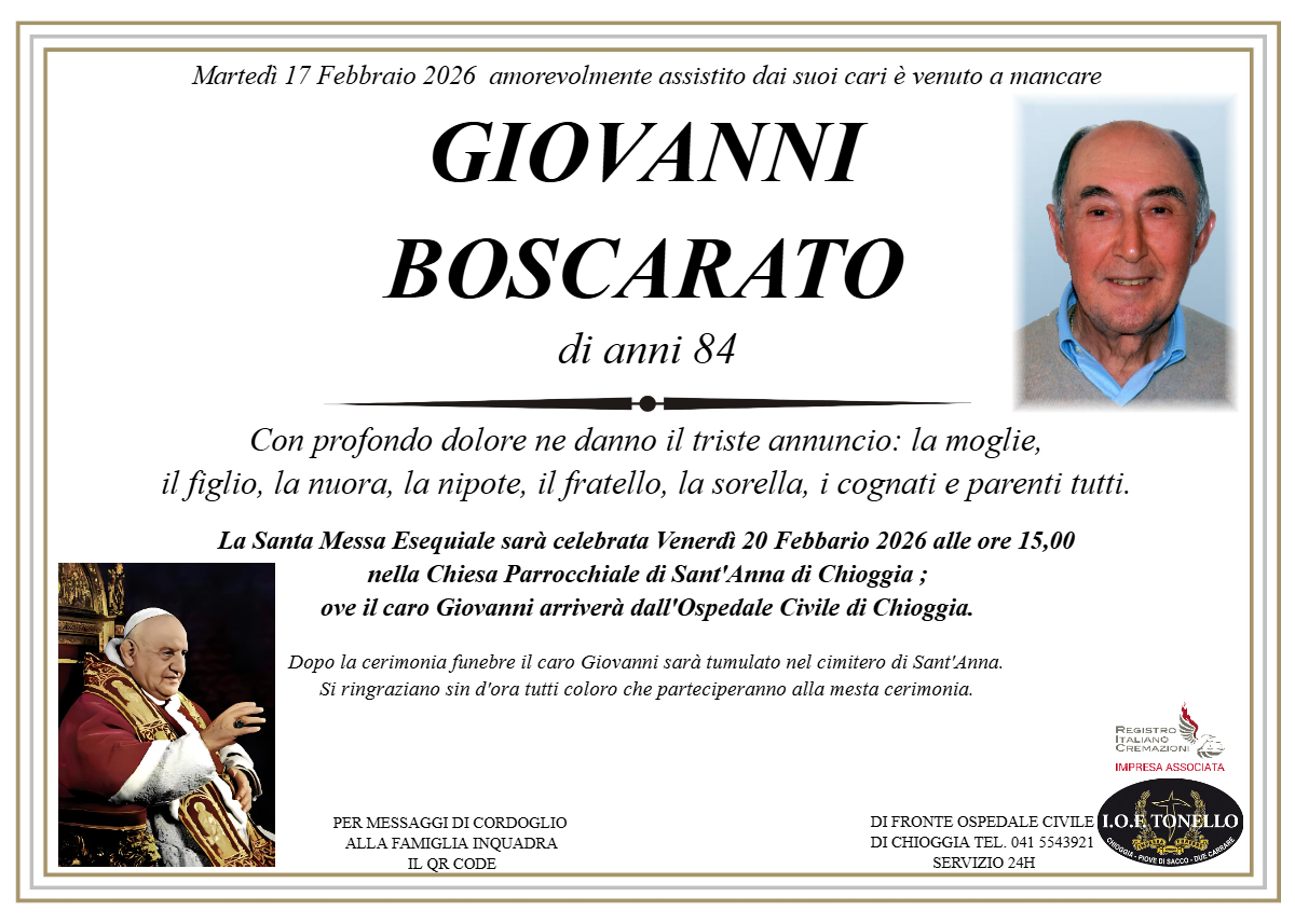 MANIFESTO GIOVANNI BOSCARATO