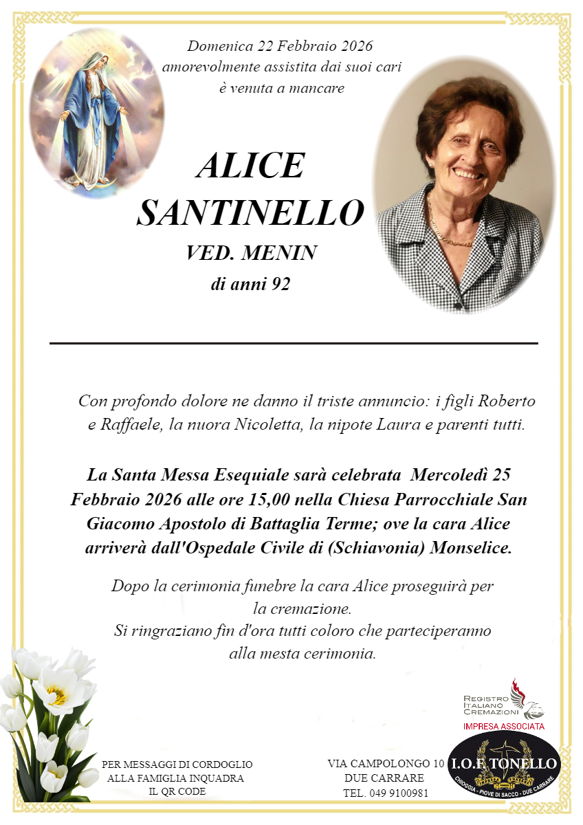 MANIFESTO ALICE SANTINELLO