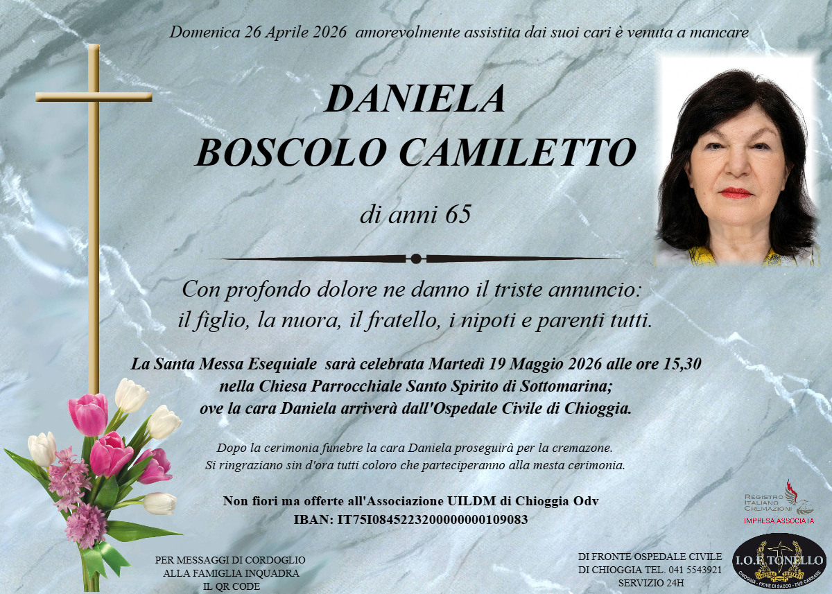 MANIFESTO DANIELA BOSCOLO CAMILETTO