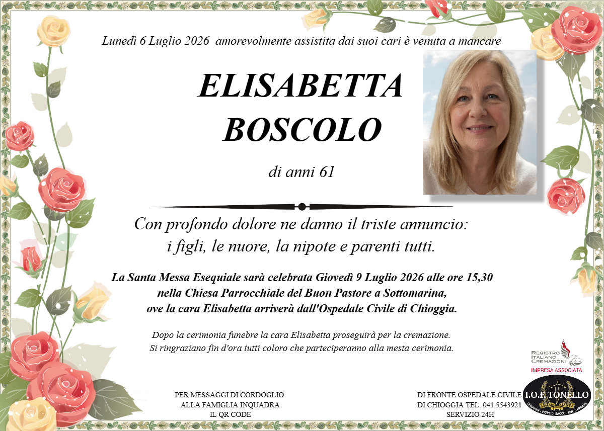 MANIFESTO ELISABETTA BOSCOLO