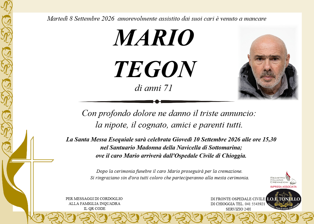 MANIFESTO MARIO TEGON