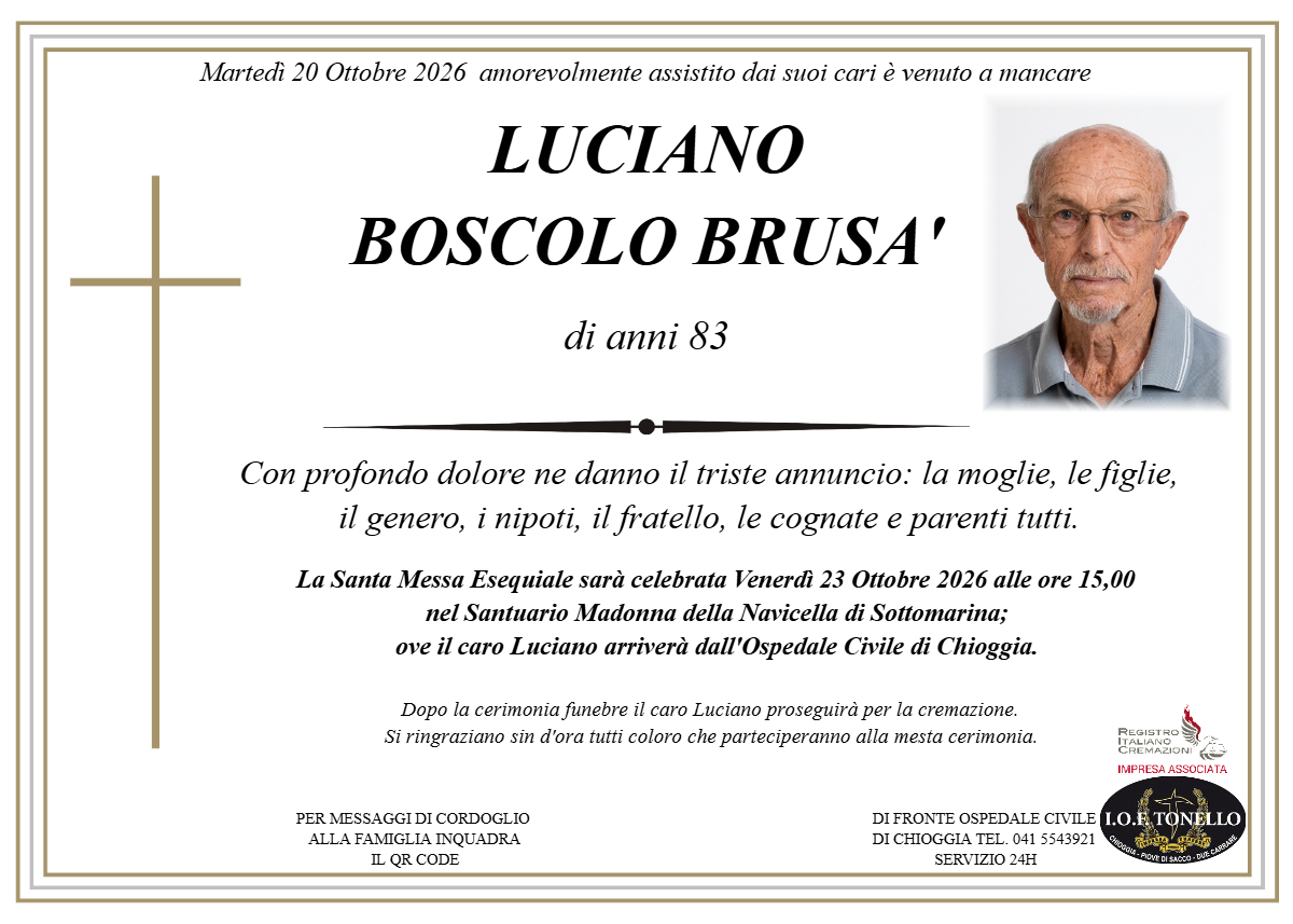 MANIFESTO LUCIANO BOSCOLO BRUSA'
